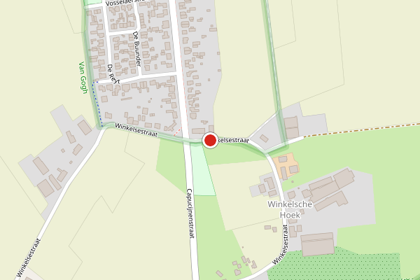 Brandweer-melding op Winkelsestraat, Biezenmortel op 6 augustus, kaart-overzicht