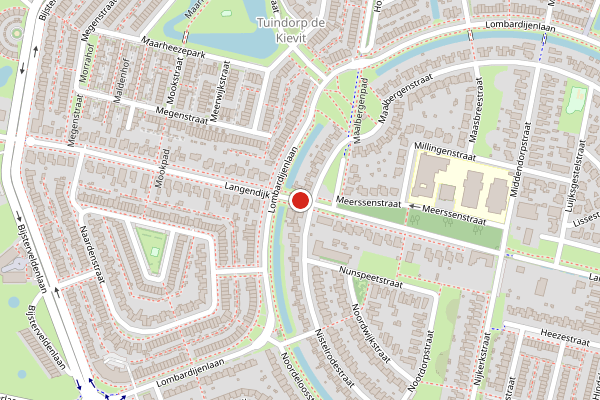 Brandweer-melding op Langendijk, Tilburg op 7 augustus, kaart-overzicht