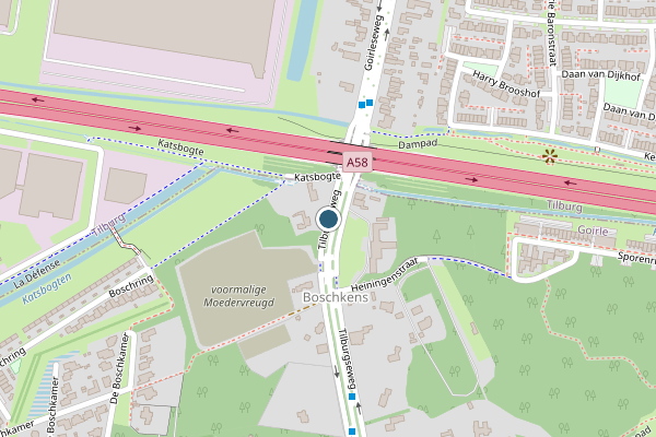 Politie-melding op Tilburgseweg, Goirle op 2 juni, kaart-overzicht