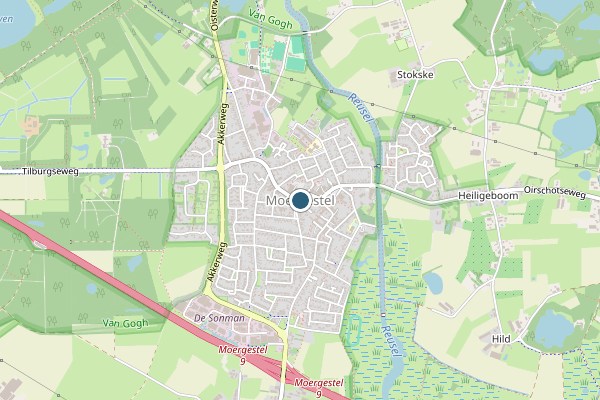 Politie-melding op Moergestel op 2 juni, kaart-overzicht