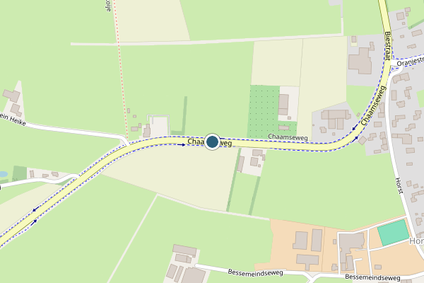 Politie-melding op Chaamseweg, Gilze op 1 juni, kaart-overzicht