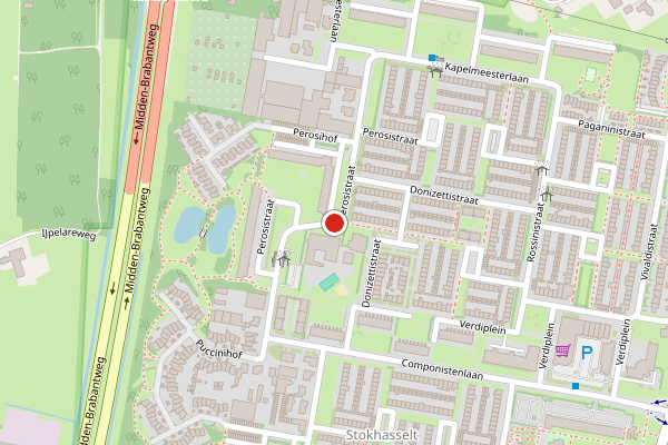 Brandweer-melding op Perosistraat, Tilburg op 7 juni, kaart-overzicht