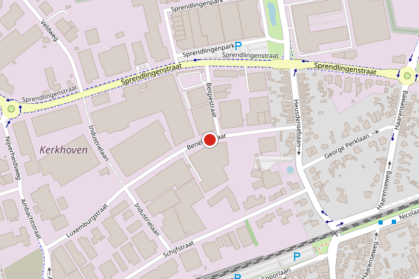 Brandweer-melding op Beneluxstraat, Oisterwijk op 8 juni, kaart-overzicht
