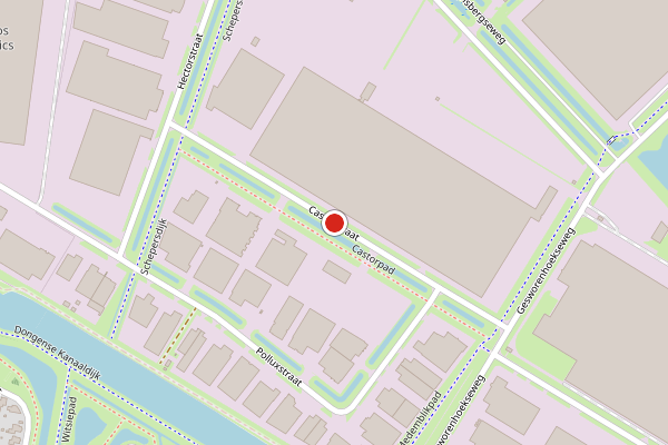 Brandweer-melding op Castorstraat, Tilburg op 8 juni, kaart-overzicht