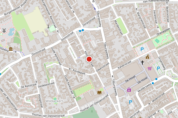 Brandweer-melding op Kloosterstraat, Goirle op 11 juni, kaart-overzicht