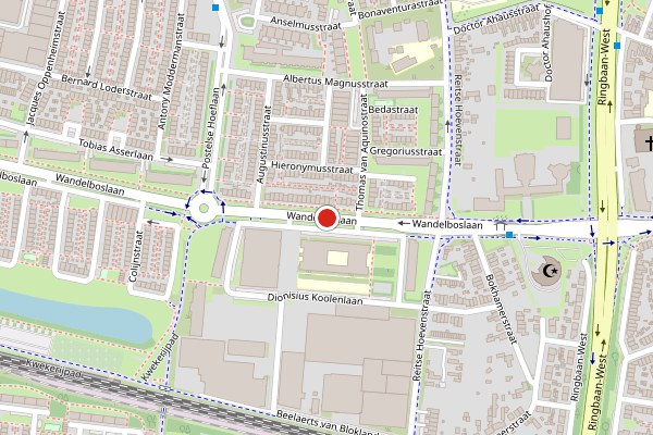 Brandweer-melding op Wandelboslaan, Tilburg op 12 juni, kaart-overzicht