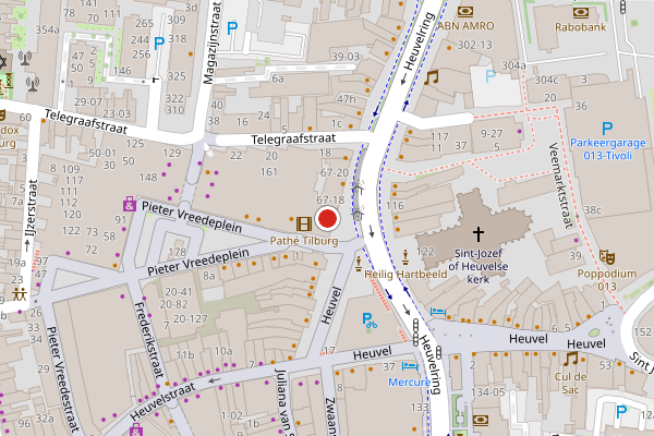 Brandweer-melding op Heuvelring, Tilburg op 12 juni, kaart-overzicht