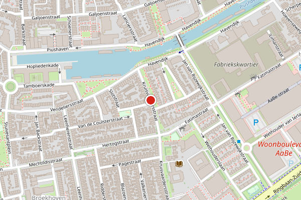 Brandweer-melding op Kruisvaardersstraat, Tilburg op 12 juni, kaart-overzicht