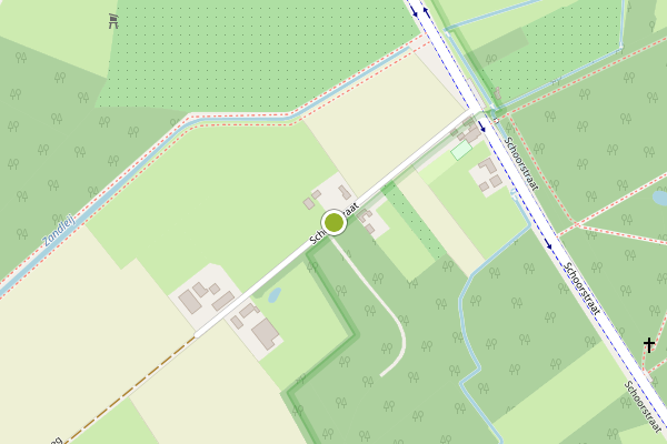 Ambulance-melding op Schoorstraat, Udenhout op 14 juni, kaart-overzicht