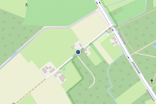 Politie-melding op Schoorstraat, Udenhout op 14 juni, kaart-overzicht