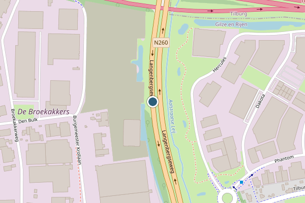 Politie-melding op Langenbergseweg, Gilze op 14 juni, kaart-overzicht