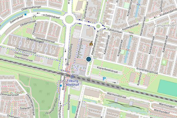 Politie-melding op Ketelhavenplein, Tilburg op 14 juni, kaart-overzicht