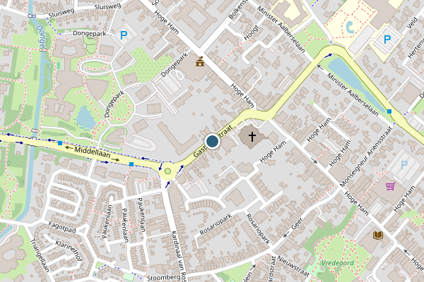 Politie-melding op Gasthuisstraat, Dongen op 15 juni, kaart-overzicht