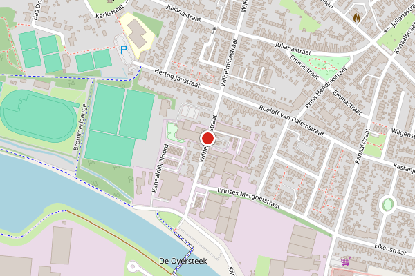 Brandweer-melding op Wilhelminastraat, Dongen op 16 juni, kaart-overzicht