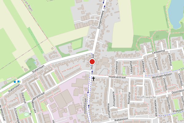 Brandweer-melding op Hoofdstraat, Rijen op 17 juni, kaart-overzicht