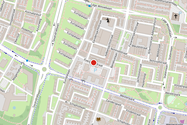 Brandweer-melding op Everjachtstraat, Tilburg op 17 juni, kaart-overzicht