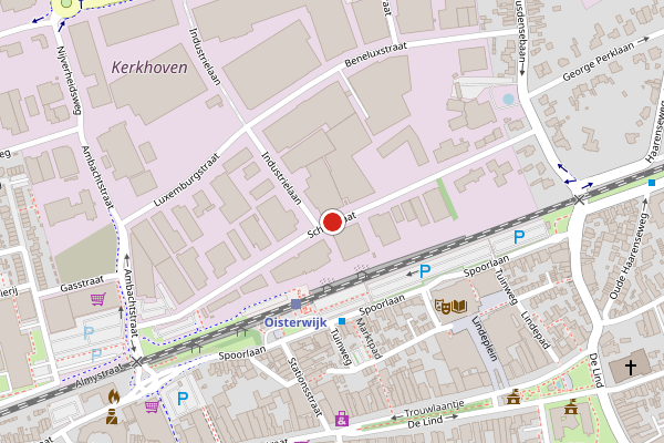 Brandweer-melding op Schijfstraat, Oisterwijk op 19 juni, kaart-overzicht