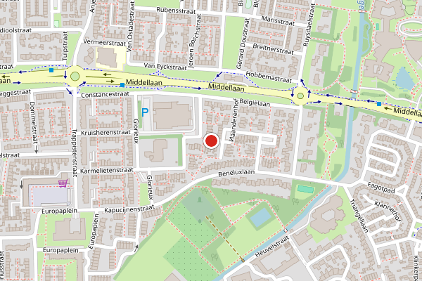 Brandweer-melding op Limburgpad, Dongen op 19 juni, kaart-overzicht