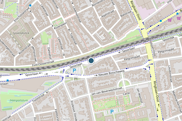 Politie-melding op Spoorlaan, Tilburg op 21 juni, kaart-overzicht
