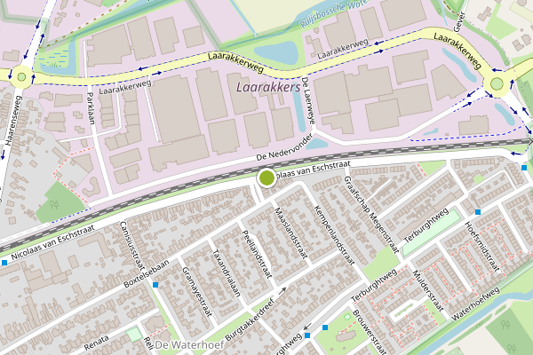 Ambulance-melding op Nicolaas van Eschstraat, Oisterwijk op 20 juni, kaart-overzicht