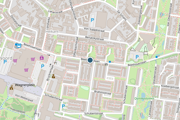 Politie-melding op Beethovenlaan, Tilburg op 21 juni, kaart-overzicht