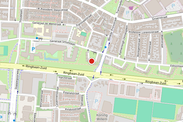 Brandweer-melding op Generaal Smutslaan, Tilburg op 23 juni, kaart-overzicht