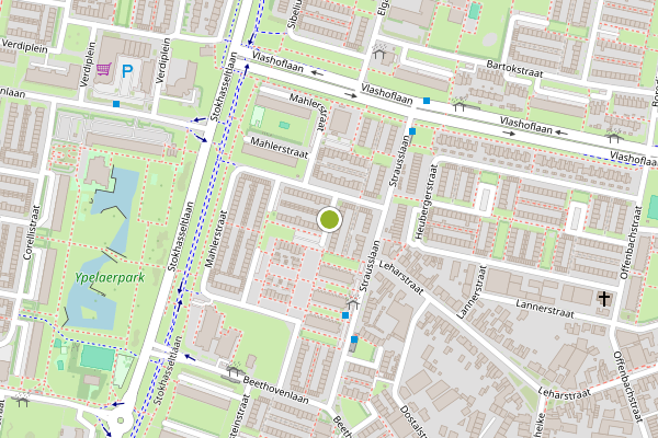 Ambulance-melding op Mahlerstraat, Tilburg op 24 juni, kaart-overzicht