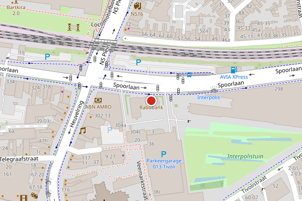 Brandweer-melding op Spoorlaan, Tilburg op 25 juni, kaart-overzicht