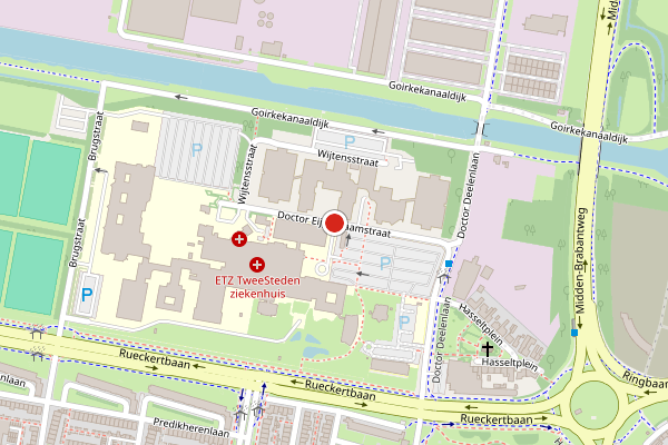 Brandweer-melding op Dr. Eijgenraamstraat, Tilburg op 25 juni, kaart-overzicht
