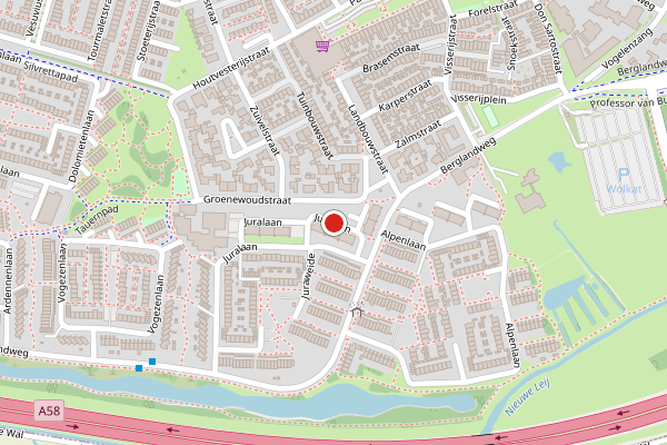 Brandweer-melding op Juralaan, Tilburg op 25 juni, kaart-overzicht