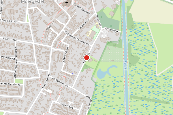 Brandweer-melding op Bosstraat, Moergestel op 26 juni, kaart-overzicht