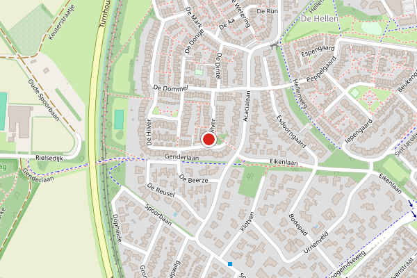 Brandweer-melding op De Hilver, Goirle op 26 juni, kaart-overzicht