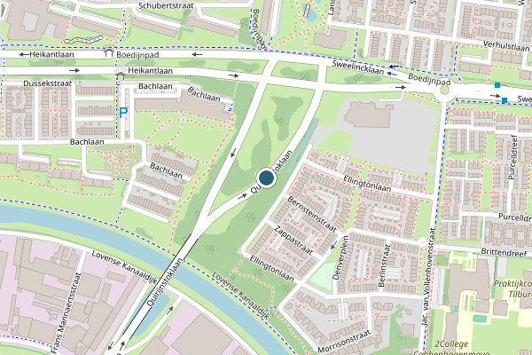Politie-melding op Quirijnstoklaan, Tilburg op 27 juni, kaart-overzicht