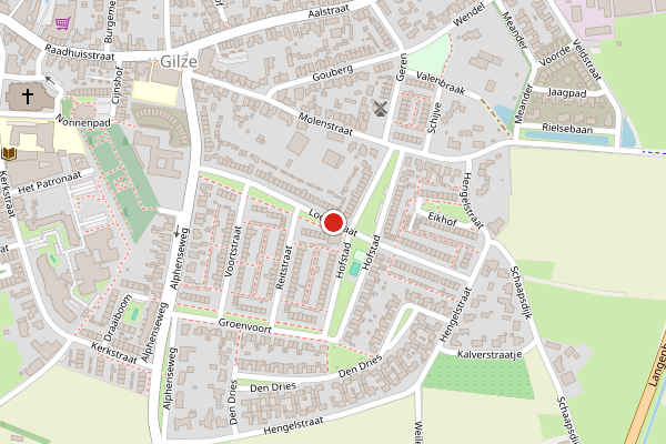 Brandweer-melding op Lochtstraat, Gilze op 27 juni, kaart-overzicht