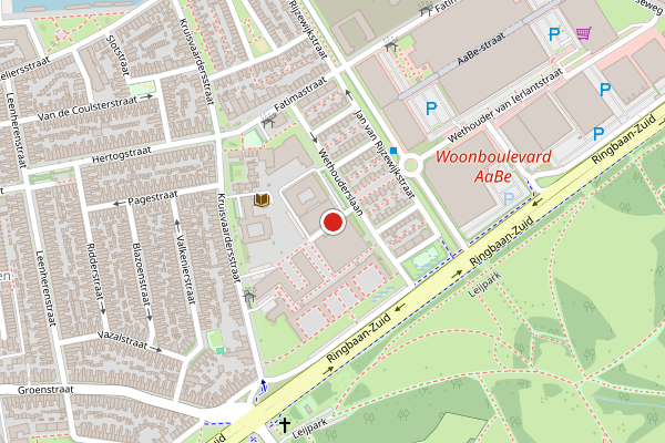 Brandweer-melding op Wethouderslaan, Tilburg op 27 juni, kaart-overzicht