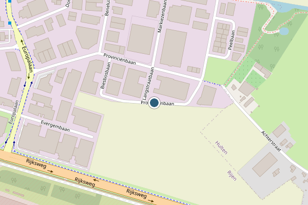 Politie-melding op Provincienbaan, Rijen op 27 juni, kaart-overzicht