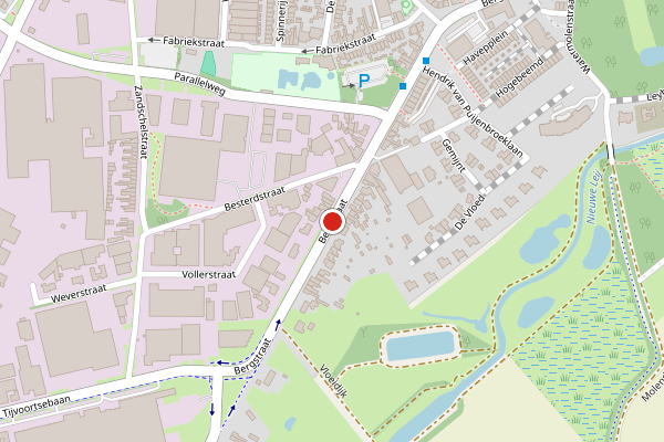 Brandweer-melding op Bergstraat, Goirle op 27 juni, kaart-overzicht